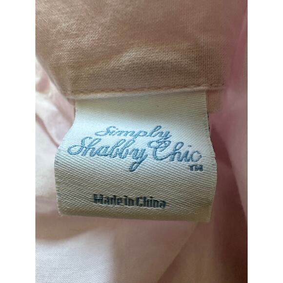 Simply Shabby Chic Pink Embroidered 24” Pillow Sham case Cotton euro Vintage - Picture 14 of 15